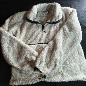 white half zip sweater